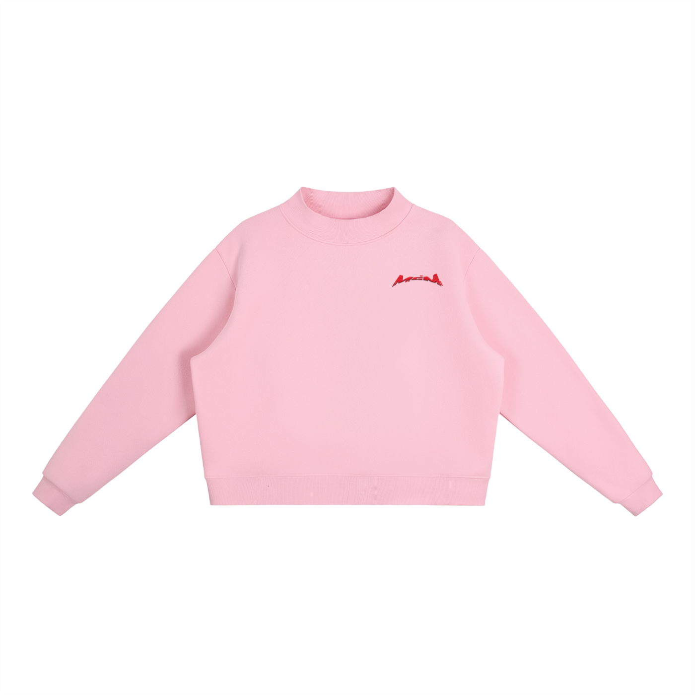 Essential Fleece Mock-Neck Crew Sweatshirt "Jet Fly" July drop